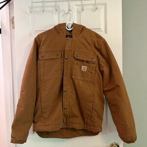 CARHARTT Relaxed Fit Washed Duck Sherpa-Lined Utility Jacket